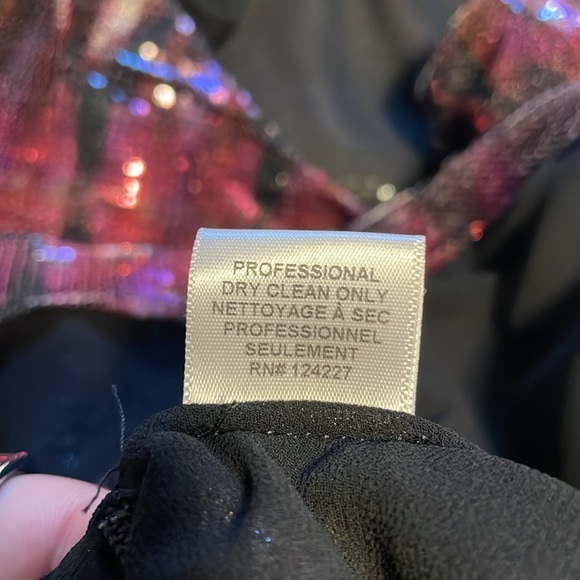 Misa Los Angeles Nova Mini Dress‎ Women’s Size Small Fuchsia Ikat Sequin Pink - Picture 10 of 10